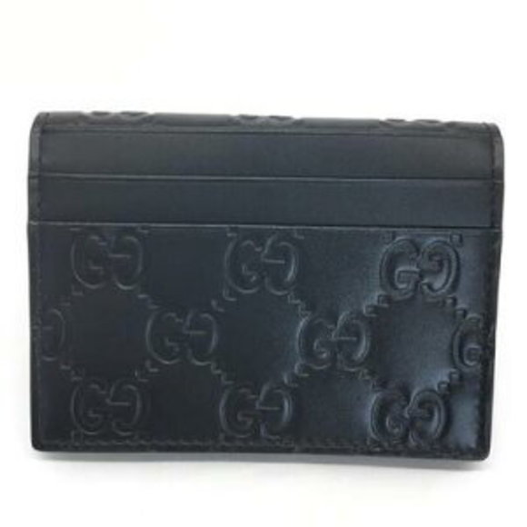 Gucci Business Leather Black Holder Case - Picture 1 of 7
